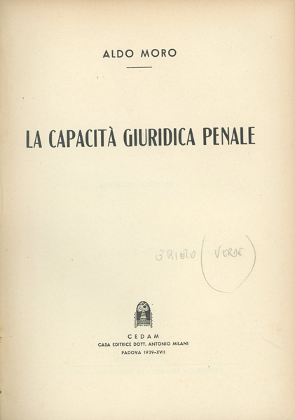 La capacità giuridica penale